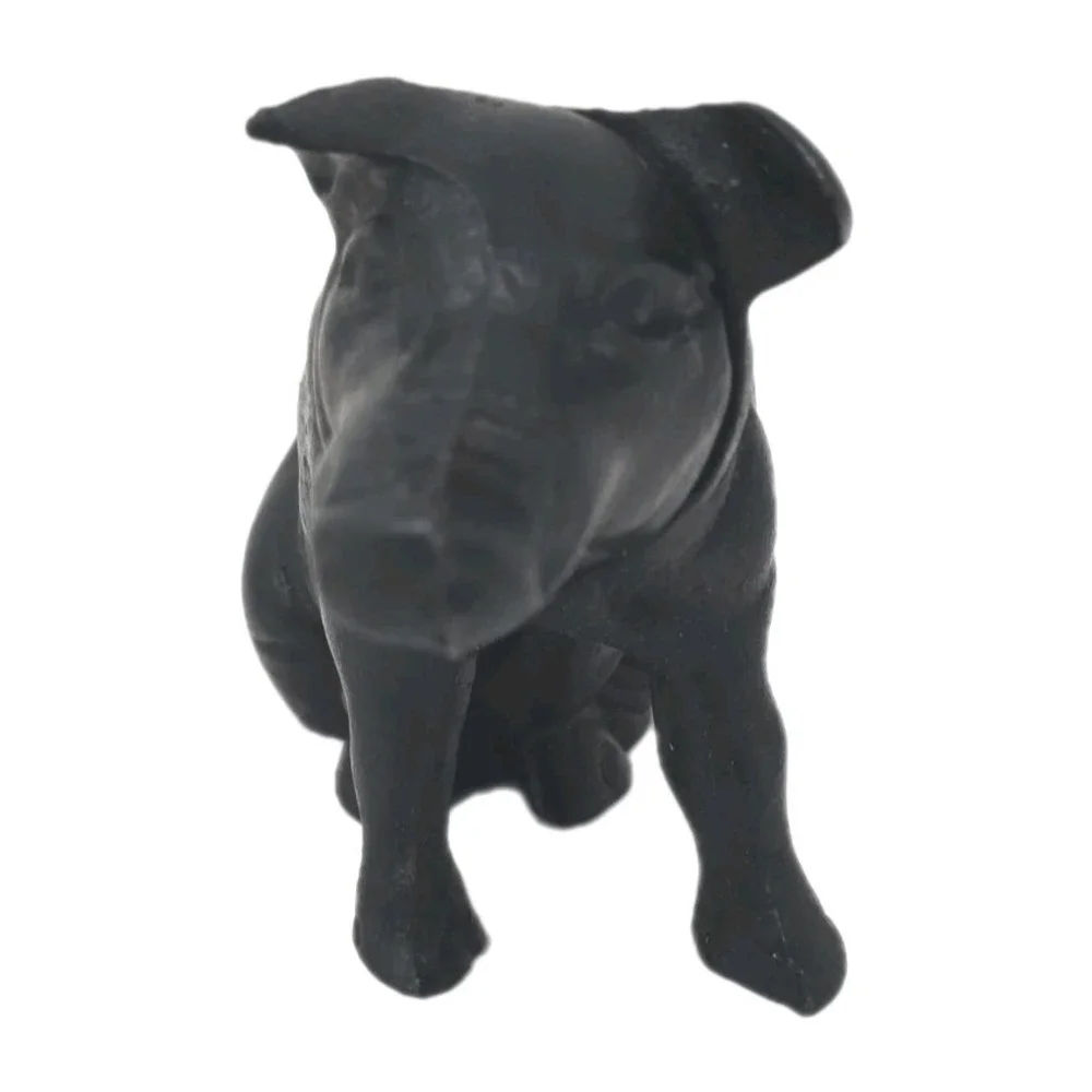 Vintage Cast Iron Black Piggy Bank  Door Stop Nice U141